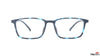 TAG Hills ZERO POWER BLUE SAFE DIGITAL PROTECTION TG A10894 Royal Navy Pattern Rectangle Medium Full Rim Eyeglasses